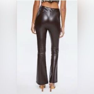 Forever 21 Brown Faux Leather Boot Cut Pants